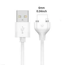 1 Piece Of 5mm-6mm Magnetic USB Interface DC Charging Cable With A 2.7-Foot Oval Base Replacement Charging Cable - White - View 6