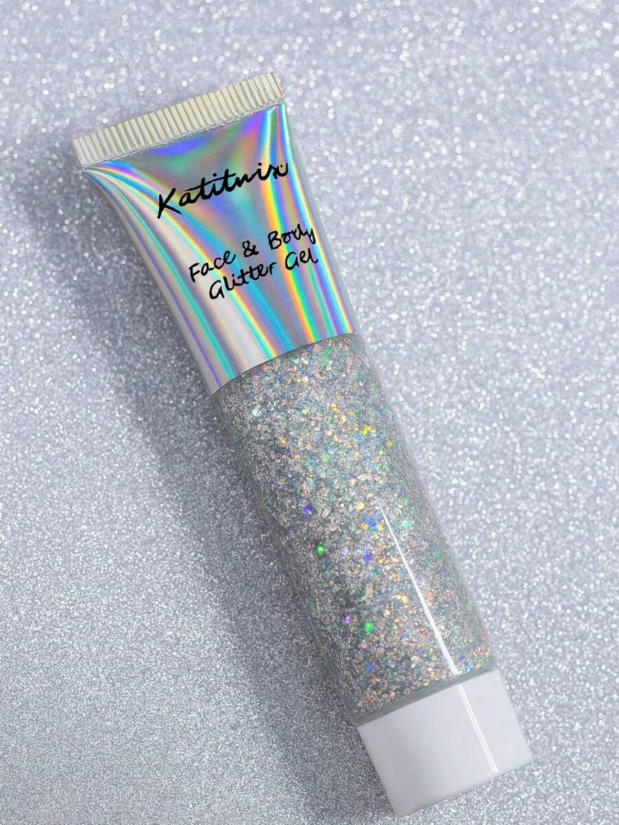 Glitter Gel Eyeshadow Mermaid Makeup Eyes Body, Carnival, Parties, Halloween - 銀色 - 查看 1