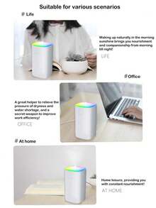 New Compact Colorful Mist Humidifier, USB Powered Quiet Operation, Integrated Aroma Diffuser, Suitable For Home Desktop And Car, Effectively Humidifies And Purifies Air, Compact And Portable Design