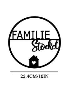 HELLOYOUNG 1pc Personalized Door Plaque - Modern Front Door Decor, Customizable Family Name, Door Knocker And Hanging Nameplate | Weather-Resistant Indoor/Outdoor Decorative Accessory, Multipurpose, Decorative, Reusable, Ideal Gift For Him, Her, Boyfriend, Dad, Girlfriend, Mom, Family, Friends