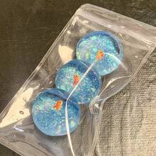 1 件海洋星球金鱼挤压玩具、亮片减压玩具、TPR 硅胶慢回弹、包包挂件钥匙扣配件 - 彩色 - 查看 7