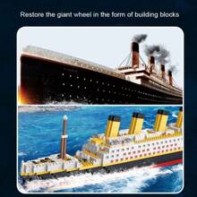 Luxury Cruise Ship Building Blocks (Various Difficulty Levels), Paris Eiffel Tower + Large Cruise Ship Romantic Combination, Unsinkable Ship, Ship Building Blocks, Particle Assembly, 3D Assembly Model, Office Decoration, Home Decor, New Year Gift, Valentine's Day Gift, Ideal Holiday Gift, Christmas Gift, Holiday Gift, Birthday Gift - Multicolor - View 6