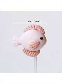 11 piezas o 1 pieza Decoraciones de pastel con animales marinos, ballenas, delfines, puercoespines, , pulpos, conchas, corales y otros animales submarinos, set de decoración de pastel con tema marino, decoración de pastel de cumpleaños o bautizo, arcilla suave hecha a mano con pequeños defectos (No tocar el pastel; por favor, usar con el palito.) - Multicolor - Ver 12