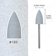 hytoos 3/32英寸硅胶美甲钻头，旋转式指甲边缘清洁抛光器，适用于美甲沙龙美甲 - 彩色 - 查看 17