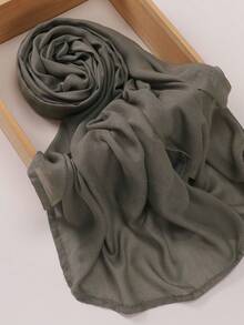 1pc Women's Soft Asymmetrical Digital Printed Pattern Modal Hijab Scarf For Dress - Multicolor - View 25