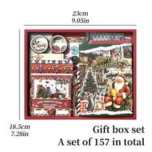 157 قطعة هدايا عيد الميلاد، مجموعة هدايا، هدايا متعددة الفئات، صندوق هدايا مختلط، صندوق أمنيات دافئة لعيد الميلاد، سلسلة عيد الميلاد، دفتر ملاحظات بغلاف صلب، لوح تذكير، ملصقات ورقية زخرفية، دفتر ورقي، دفتر ملاحظات للطلاب، صندوق هدايا متنوع. مثالي لديكورات القرطاسية ذات موضوع عيد الميلاد، مثالي للهدايا. ديكور المنزل ديكورات عيد الميلاد ديكور الغرفة الشتوي