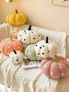 南瓜抱枕，南瓜装饰，南瓜毛绒抱枕，可爱柔软的南瓜造型抱枕，高品质趣味南瓜抱枕，适合秋收、节日装饰、可爱圣诞儿童礼物、家居装饰、圣诞装饰、房间装饰、圣诞家居装饰
