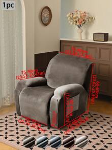 1件银狐绒沙发套，防尘沙发套，经典简约设计，可水洗，四季皆宜，适用于办公室、客厅、卧室装饰 - 彩色 - 查看 23