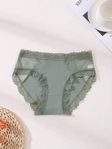 5 Stücke Damen Sexy Spitze Höschen - Eisseide Unterhosen mit niedriger Taille, nahtlos, weich & atmungsaktiv für Yoga, Training & Alltag