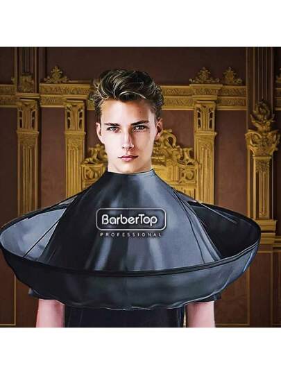 1pc Foldable Barber Cape Shave Bib Three-Dimensional Breathable Hair Cloth Hair Shatterproof Hair Garment Hair Removal, Face Hair Removal, Hair Trimmer, Hair Trimmer, Barber Supplies, Haircut, Bag, Organizer, Storage, Hair Clips, Hair Accessories