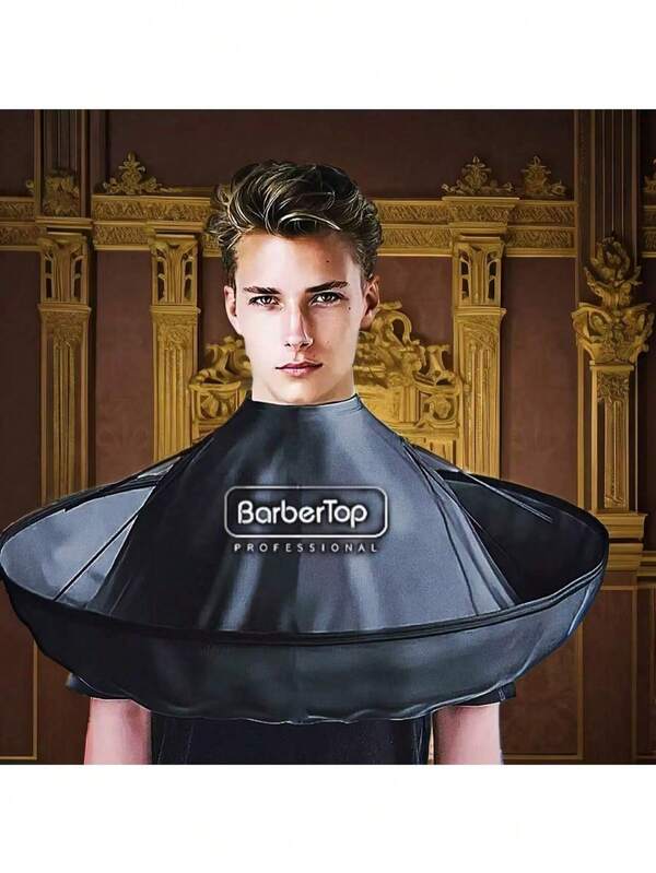 1pc Foldable Barber Cape Shave Bib Three-Dimensional Breathable Hair Cloth Hair Shatterproof Hair Garment Hair Removal, Face Hair Removal, Hair Trimmer, Hair Trimmer, Barber Supplies, Haircut, Bag, Organizer, Storage, Hair Clips, Hair Accessories