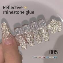 XEIJAYI 1Pc 15ml Reflective Disco Diamonds Gel Nail Polish With The Holographic Glitter Diamond Collection Gel Nail Polish Perfect For Manicure DIY