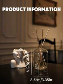 1 Piece Of Simple Luxury Style Glass Aromatherapy Bottle Unique Home Fragrance, Aromatherapy Bottle, Glass Aromatherapy Bottle, For Home, Perfume, Holiday Gifts, Decoration, Delicate Glass Aromatherapy Bottle, For Living Room, Bedroom, Elegant Home Fragrance Accessories, Simple And Luxurious Style Design, Stylish Glass Essence Bottle, Fragrance Diffusion - Transparent - View 12