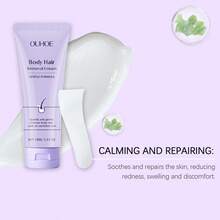 100g&Scraper,Body Hair Removal Cream, Quickly And Gently Removes Hand Hair, Armpit Hair And Leg Hair, Making The Skin Smooth, Tender And Brightening, And Removing Delicate Hair From The Body Skin - Purple - View 3