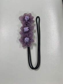 1个欧根纱花朵发髻造型器，花朵发髻造型器，花朵发髻发型造型器，蓬松发型造型工具，发饰，蓬松发圈造型器