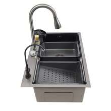 YUNRUX Kitchen Sinks - Black - View 6