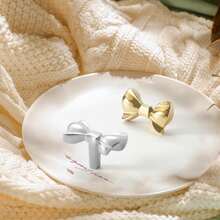 优雅黄铜蝴蝶结抽屉拉手 - 光滑橱柜门把手，适用于家居装饰，包括安装硬件橱柜和抽屉把手橱柜门把手 - 彩色 - 查看 11