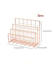 1pc Nordic Minimalist Iron Art Creative Office Data Storage Rack Nordic Minimalist Document Magazine Three Layer Bookshelf Back To School