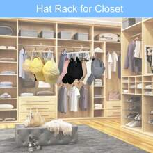 12钩旋转多功能衣架，无缝衣架，文胸吊带背心收纳整理架，家用晾衣架，宿舍挂钩，波浪形衣架，衣柜帽子挂钩，棒球帽架，360°旋转带挂钩帽架 - 白色