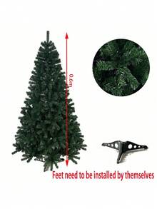 0.6米50枝圣诞树小仿真圣诞树摆件 - 綠色 - 查看 11