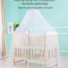 Cuna Colecho Bebé Madera Mecedora Con Ruedas Y Mosquitero - Amarillo - Ver 5