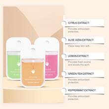 38ml Multi-Flavored Portable Hand Sanitizer Spray – Gentle No-Rinse Quick-Dry Formula For On-The-Go Hygiene – Light Scented Antibacterial Spray For Dining, Pets, Travel, Outdoor & Home Use – Compact Personal Care Essential - Multicolor - View 6