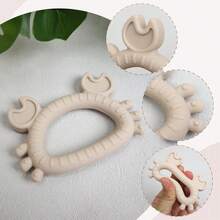 1pc Silicone Baby Teether, Crab & Rabbit Shaped Teething Toy, Thanksgiving, Halloween, Christmas Gift - Crab - View 9