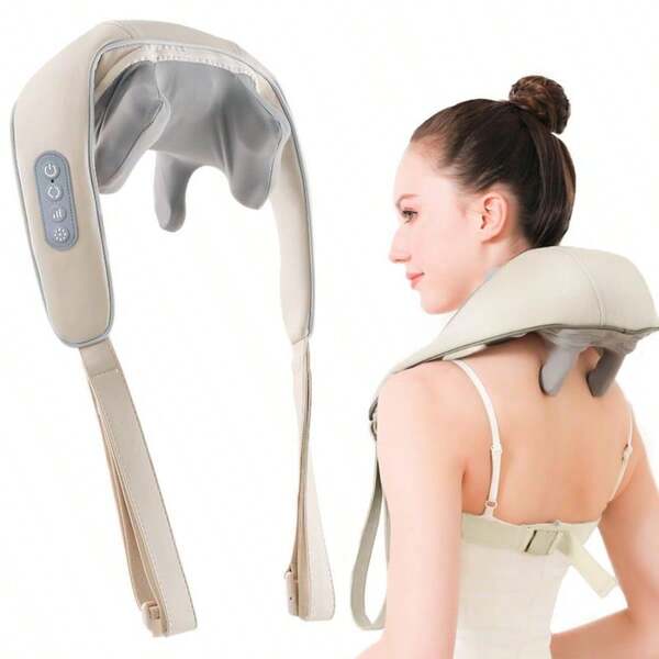 Neck And Shoulder Massager, With Electric Massage Function - Wireless Portable USB-Powered Deep Tissue Massage Pad, Specially Designed For Neck, Shoulders, Back And Arms - Ideal Gift For Office, Home And Travel - Durable Plastic Structure, Office Comfort, Ergonomic Design, Reliable Equipment, Tool, For Home Users