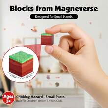 100pcs-300pcs Magnetic Building Blocks Set For Infernal Forest Scene, Pixel Cubes Creative DIY Educational Toy, STEM Learning Kit For Kids Ages 3-12, Back To School Season/ Halloween Gifts For Boys And Girls - Multicolor - View 12