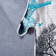 VENECIA Edredón y/o colcha doble vista estampada y lisa en 4 medidas diferentes - Blanco - Ver 6