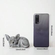 1 Peça, Estátua Adorável de Cachorro Chihuahua - Escultura de Resina Rústica para Decoração de Jardim, Gramado e Pátio | Presente Perfeito de Lembrança de Animal de Estimação para o Dia dos Pais, Natal, Ação de Graças, Páscoa | Sem Necessidade de Baterias | Pose de Sono Realista com Textura de Pelo Detalhada