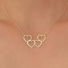Customized Name Family Love Heart Children's Name Necklace, Personalized Necklace For Mom, Mother's Day Gift, Wife - Multicolor Style 3 - View 3