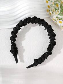 1件简约波浪水钻缎面发箍，蓬松皇冠造型，防滑齿设计，散发优雅气质，适合日常佩戴和清洗，女士发饰，发带，女士发箍，家居美容女士配饰礼品，头部配饰，发饰 - 彩色 - 查看 5