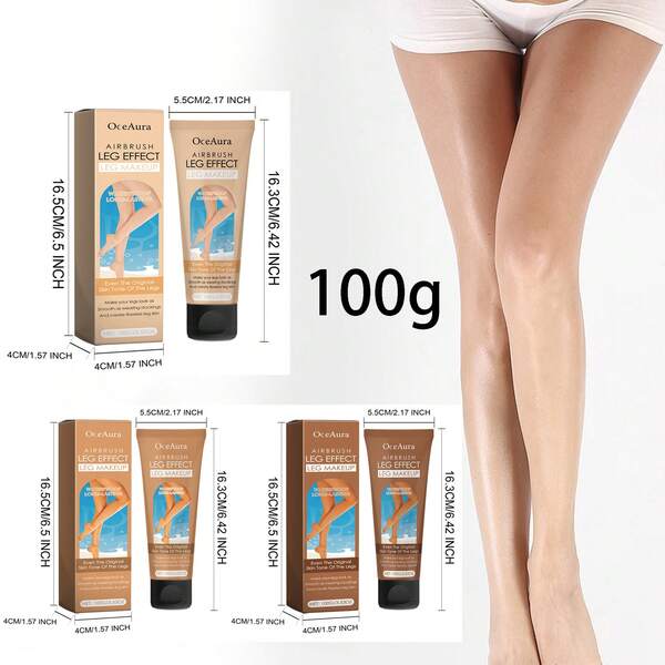 100g Bottle Leg Makeup, Leg & Body Scar Cover, Tattoo Cover Cosmetics - Moisturizing Long-Lasting Body Foundation, Enhances Skin Glow, Wheat, Natural, Bronze Tones, Waterproof Durable Leg Makeup, Travel Size