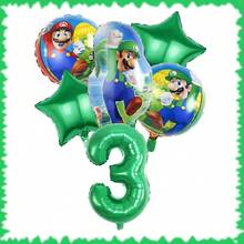 超级马里奥生日派对套装 - 18英寸铝箔气球和32英寸数码气球。生日派对装饰、家居装饰背景、完美生日派对装饰、生日墙面装饰、摄影工作室装饰用品。 - 彩色 - 查看 25