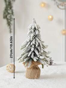迷你雪景圣诞树，PE植绒圣诞树桌面摆件，家居装饰，圣诞装饰，房间装饰，冬季圣诞装饰，圣诞礼物
