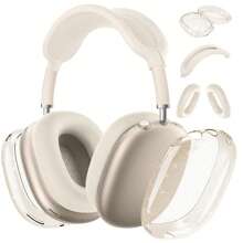 亮片兼容 Airpods Max 保护套（2024/2020），防刮耳垫保护套/耳罩套/头带套兼容 Airpods Max（USB-C/Lightning）。透明柔软 TPU 和硅胶，防刮皮肤