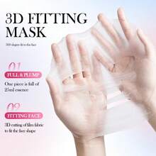 5pcs/Pack Sakura Niacinamide Deep Nourishing Face Mask, Long-Lasting 48hr Hydration, Brightening, Suitable For Sensitive Skin - White - View 5