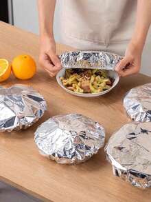 5/10/20pcs Reusable Aluminum Foil Food Covers, Suitable For Kitchen And Dining Table - Keeps Food Warm For Picnic, Camping And Home Use, Reusable Food Covers