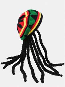 1 件全新牙买加拉斯塔假发帽，针织帽，男女通用，适合日常佩戴和派对