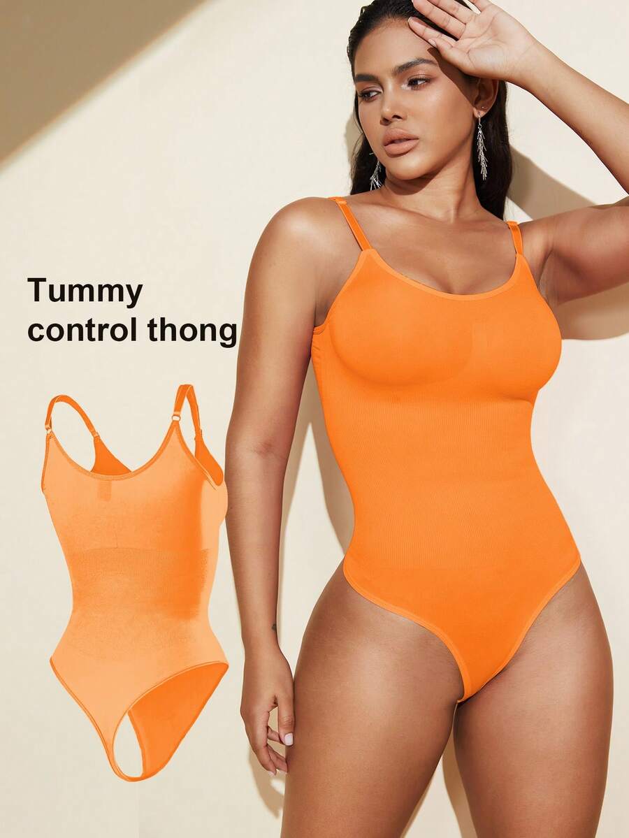 1 bộ áo liền quần định hình không đường may dành cho nữ, kiểu quần lọt khe, áo liền quần giúp thon gọn vóc dáng, áo liền quần kiểm soát vòng bụng, đồ định hình, đai nịt eo.