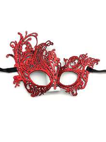 1 pièce Masque élégant noir, bleu et rouge à demi-visage avec un design de phénix complexe - Accessoire sexy pour les fêtes et Halloween