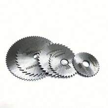 这套 6 件套包含 5 个切割锯片、高速钢切割盘、切割轮和 1 个用于旋转工具的刀杆