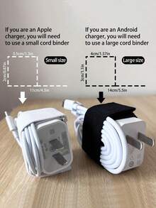 充电线整理器，户外旅行线夹，兼容苹果/安卓充电器 - 彩色 - 查看 8