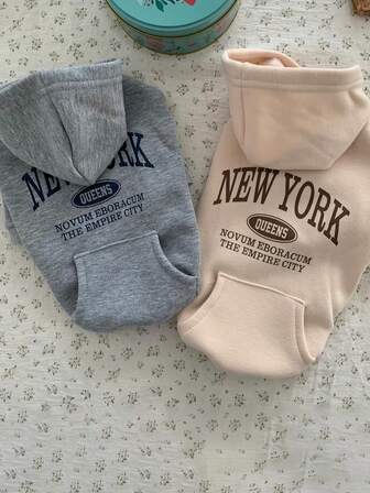 1pc New Autumn/Winter Dog & Cat Hooded Sweatshirt, Versatile Pullover For Poodle, Bichon Frise, Schnauzer, Small Pets