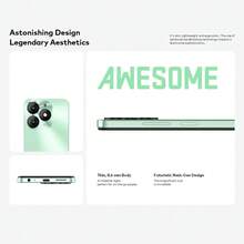 itel A70 256GB+4GB，6.6英寸高清+超窄底框+侧指纹+旗舰复合板外观，5000mAh长续航+Type-C 10W快充 - 綠色 - 查看 3