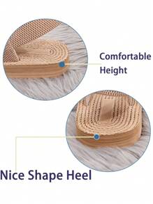 Women's Casual Khaki Flat Sandals, European And American Fashion Simple Slouchy, Suitable For Beach Vacation, College Students Back To School, Street, Travel, Middle Eastern Roman Style Versatile Commute, Lightweight Breathable Round Toe Flat Slippers, Spring/Summer