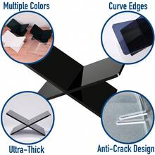 亚克力X型书本阅读架书立底座书架桌面书籍相册杂志展示架X型书立阅读托盘架 - 彩色 - 查看 5