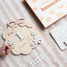 新生儿里程碑道具 婴儿成长摄影道具 新生儿礼物派对 性别揭晓派对 婴儿配件 - 粉紅色1 - 查看 4