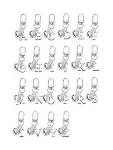 Mặt dây chuyền hình trái tim cá nhân hóa, có thể khắc chữ cái đầu, móc khóa hình trái tim, phụ kiện trang trí túi xách tùy chỉnh, quà tặng, móc khóa, phụ kiện điện thoại độc đáo, thiết kế tối giản, phù hợp với ví và điện thoại nữ, món quà hoàn hảo cho bạn bè, gia đình hoặc bạn gái, phụ kiện ngoài trời, phụ kiện dự tiệc, quà tặng, quà lưu niệm, phụ kiện trang trí túi xách nữ, phụ kiện trang trí xe hơi, quà tặng cho phụ nữ và bé gái - Nhiều màu - Xem 3